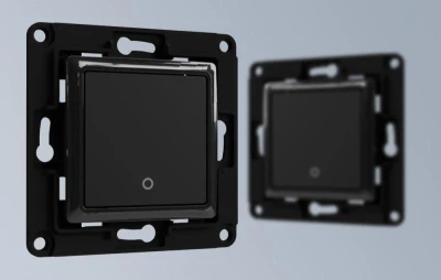 Shelly Wall Switch černý nástěnný spínač s 1 tlačítkem