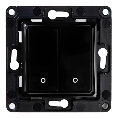 Shelly Wall Switch 2 černý nástěnný spínač se 2 tlačítky