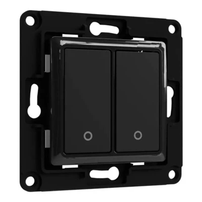 Shelly Wall Switch 2 černý nástěnný spínač se 2 tlačítky