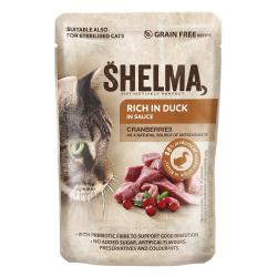 SHELMA Cat kachní s brusinkami v omáčce, kapsa 85 g (bal. 28 ks) SHELMA Cat kachní s brusinkami v omáčce, kapsa 85 g (bal. 28 ks)