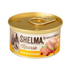 Shelma Cat Mousse kuřecí, brusinky, tymián GF, konzerva 85 g
