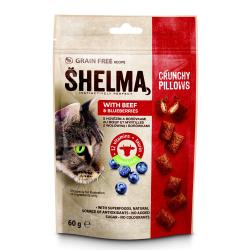 SHELMA polštářky s hovězím a borůvkami GF 60 g (bal. 8 ks) SHELMA polštářky s hovězím a borůvkami GF 60 g (bal. 8 ks)
