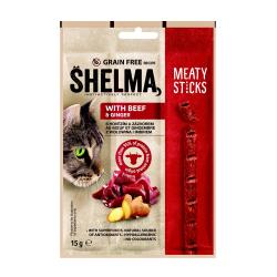 Shelma Sticks s hovězím a zázvorem GF 15 g Shelma Sticks s hovězím a zázvorem GF 15 g