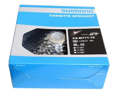 Shimano Deore XT CS-M771 stříbrná 11-34 zubů Dyna-sys 10-kazeta