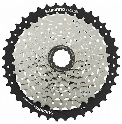 Shimano 8-kazeta CS-HG400 11-40 zubů, stříbrná/černá, v krabičce Shimano 8-kazeta CS-HG400 11-40 zubů, stříbrná/černá, v krabičce