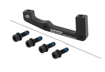 SHIMANO Adaptér predný POST/ STAND 203mm, čierny SHIMANO Adaptér predný POST/ STAND 203mm, čierny