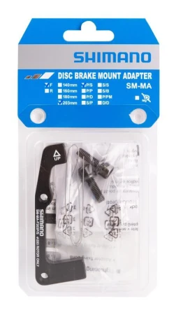 SHIMANO Adaptér přední POST/ STAND 203mm, černý (VÝPRODEJ)