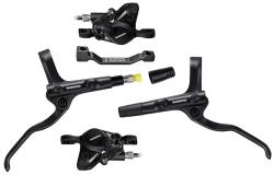 Shimano brzda kotúčová MT200 čierna, predná + zadná komplet bez kotúčov / čierne hadice (zadný J-kit)