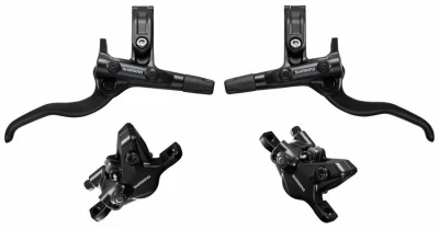Shimano brzda kotoučová MT410 černá přední a zadní/J-kit,komplet bez kotoučů Shimano brzda kotoučová MT410 černá přední a zadní/J-kit,komplet bez kotoučů