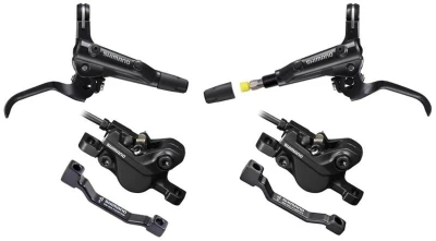 Shimano brzda kotoučová MT501 černá př. a zad. komplet bez kotoučů, černé hadice (zadní J-kit) Shimano brzda kotoučová MT501 černá př. a zad. komplet bez kotoučů, černé hadice (zadní J-kit)