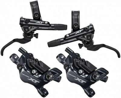 Shimano brzda kotoučová XT M8120 čtyřpístková před. a zad. komplet bez kotoučů a adapt., J-kit, box Shimano brzda kotoučová XT M8120 čtyřpístková před. a zad. komplet bez kotoučů a adapt., J-kit, box