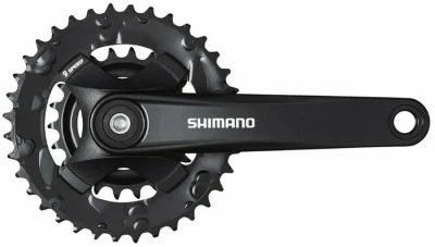 SHIMANO FC-MT101-L 170mm 36-22 zubů, černé, 9 speed, bez krytu, pro osu čtyřhran kliky