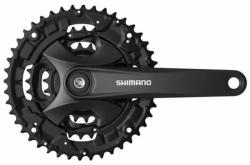Shimano kľuky FC-MT101-L 170mm 40-30-22, čierne, s krytom, 9 speed, pre os štvorec