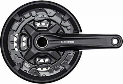 Shimano kliky FC-MT210-L, 175mm 40-30-22 zubů, černé, s krytem, 9 speed, v krabičce Shimano kliky FC-MT210-L, 175mm 40-30-22 zubů, černé, s krytem, 9 speed, v krabičce