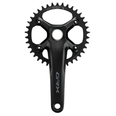 Shimano GRX FC-RX610-1 černá gravel klika s osou 165 mm, 38 zubů, 12 rychlostí
