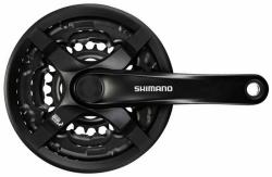 Shimano kľuky Tourney FC-TX501-L 170mm 48-38-28 zubov, čierne s krytom, v krabičke