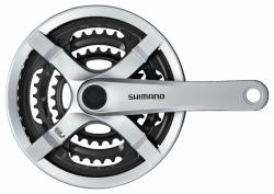 Shimano kliky Tourney FC-TX501-S 170mm 48x38x28 zubů, stříbrné s krytem, v krabičce Shimano kliky Tourney FC-TX501-S 170mm 48x38x28 zubů, stříbrné s krytem, v krabičce