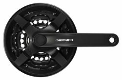 Shimano kliky Tourney FC-TY301-L 175mm 48-38-28 zubů, černé s krytem Shimano kliky Tourney FC-TY301-L 175mm 48-38-28 zubů, černé s krytem