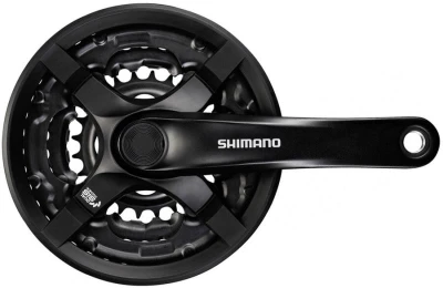 Shimano kliky Tourney FC-TY501-L 170mm 42-34-24 zubů, černé s krytem, v krabičce Shimano kliky Tourney FC-TY501-L 170mm 42-34-24 zubů, černé s krytem, v krabičce
