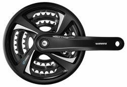 Shimano kľuky Tourney TX FC-TX801-L 175mm 48-38-28 zubov, čierne s krytom