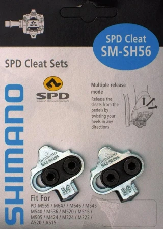 Shimano kufry MTB SPD SM-SH56 stříbrné, v krabičce (VÝPRODEJ)