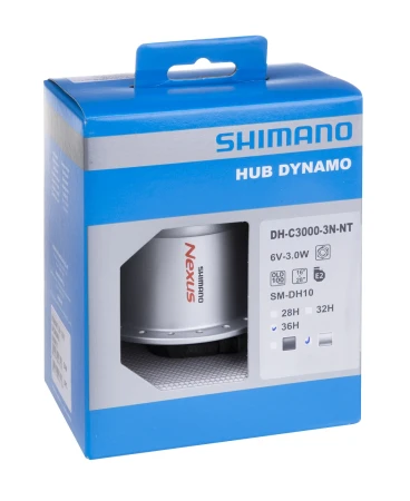 SHIMANO DH-C3000 přední náboj s dynamem 6V/3W, 36 děr
