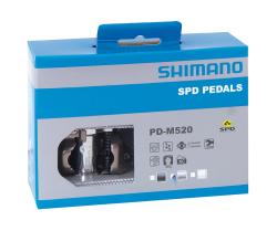 SHIMANO Pedály MTB SPD PDM520S stříbrné