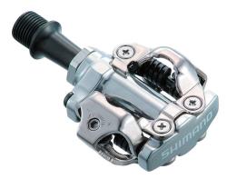 SHIMANO Pedály MTB SPD PDM540 se zarážkami, stříbrné SHIMANO Pedály MTB SPD PDM540 se zarážkami, stříbrné