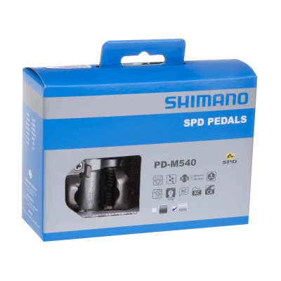 SHIMANO Pedály MTB SPD PDM540 se zarážkami, stříbrné