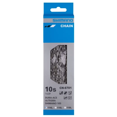 SHIMANO Řetěz SH CN6701 stříbrný balený + čep 10k