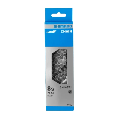 SHIMANO Řetěz SH CNHG71 stříbrný balený + čep 8k
