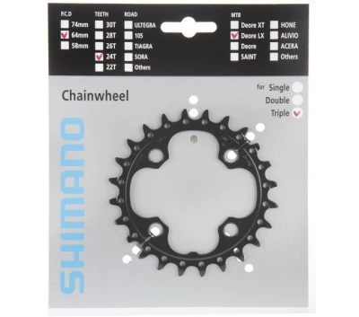Shimano SLX M670 24Z. 3X10 SP. černý převodník Shimano SLX M670 24Z. 3X10 SP. černý převodník