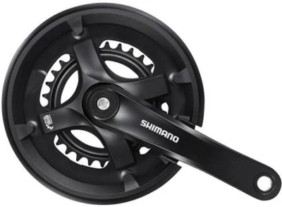 Shimano Tourney FC-TY5012 2X7/8 46/30Z. černé 175mm kliky Shimano Tourney FC-TY5012 2X7/8 46/30Z. černé 175mm kliky