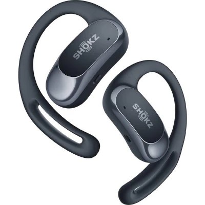 Shokz OpenFit Air Bluetooth, bezpečná sportovní sluchátka, černá