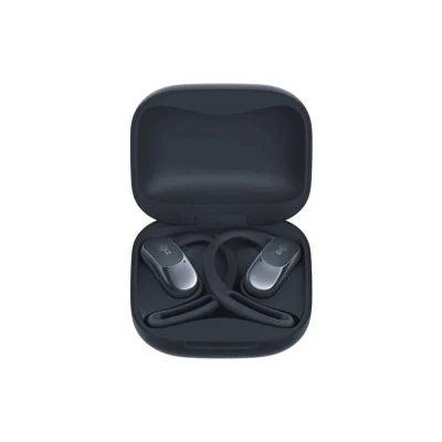 Shokz OpenFit Air Bluetooth, bezpečná sportovní sluchátka, černá