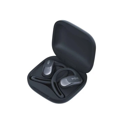 Shokz OpenFit Air Bluetooth, bezpečná sportovní sluchátka, černá