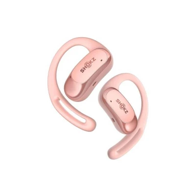 Shokz OpenFit Air Bluetooth, bezpečná sportovní sluchátka, růžová
