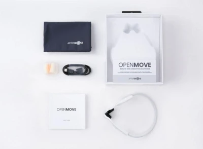 Shokz OpenMove bílá bezdrátová sluchátka s kostním vedením zvuku