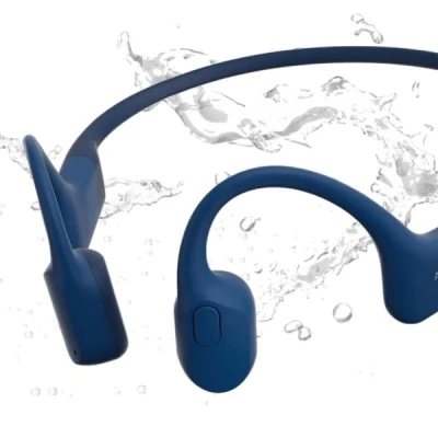 Shokz OpenRun modrá Bluetooth sluchátka před uši USB C