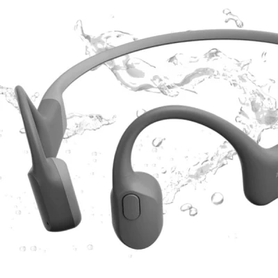 Shokz OpenRun Bluetooth sluchátka před uši, šedá