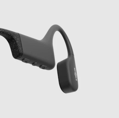 Shokz OpenSwim černá bezdrátová sportovní sluchátka s přehrávačem hudby