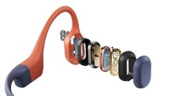 Shokz OpenSwim Pro – bezpečná sluchátka / 32GB, duální mód Bluetooth+MP3, červená
