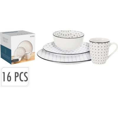 Siaki Jídelní sada porcelánová 16 ks