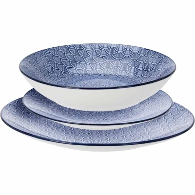 Siaki Jídelní sada talířů porcelánová 18 ks