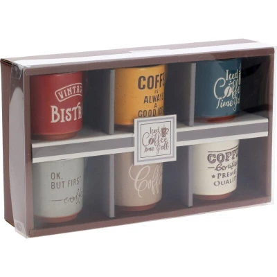 Siaki Sada barevných hrnků na espresso 6 ks 120 ml