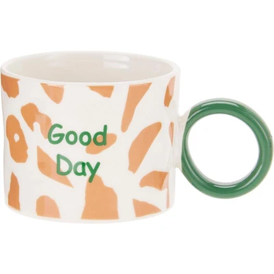 Siaki Sada hrnků porcelán 2 ks 380 ml růžová / oranžová
