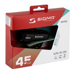 SIGMA Světlo přední AURA 45 USB, černé