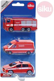 Siku Auta Hasiči ČR požární vůz set 3ks model kov blister 1818 Siku Auta Hasiči ČR požární vůz set 3ks model kov blister 1818