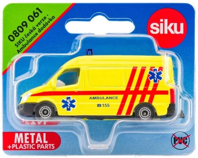 Siku Auto ambulance dodávka žlutá CZ model kov 0809