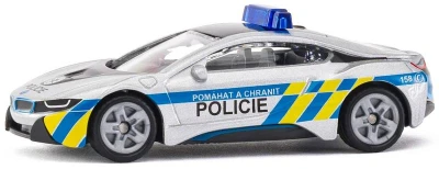 Siku Auto česká Policie BMW i8 LCI policejní vůz model kov CZ 1558